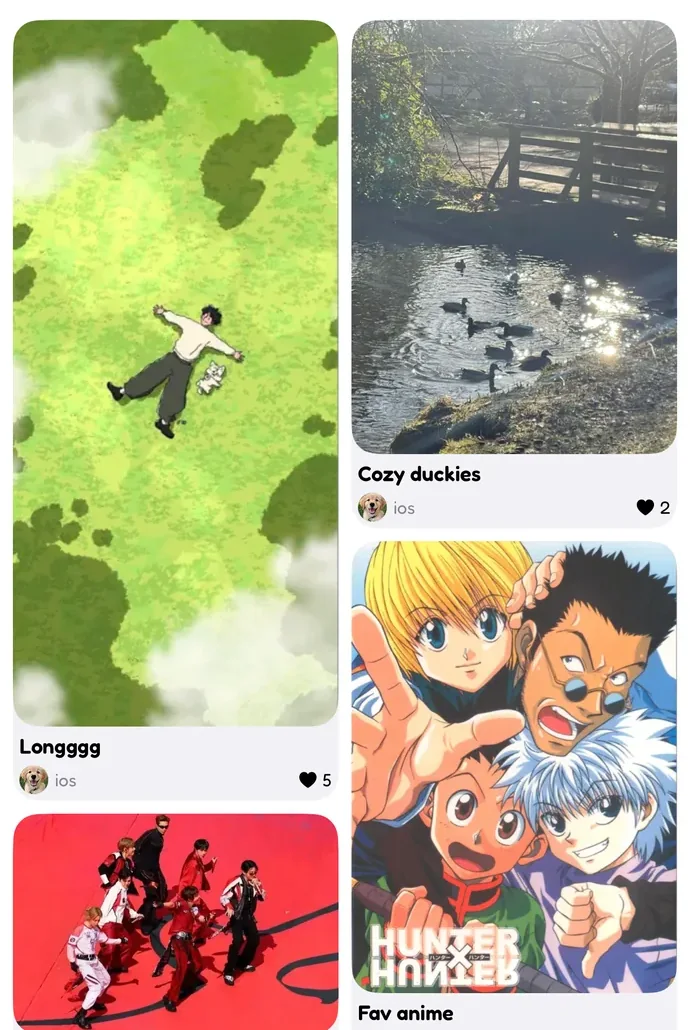 The Nearby tab: a grid of local photos